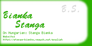 bianka stanga business card